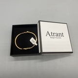 Atrant Bangle Bracelet - 925 Silver, Gold Plated, Lightweight Luxury, Minimalist Design