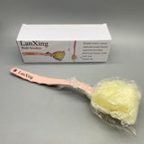 LanXing Bath brushes, Nylon Bristles & Loofah, Non-Electric Back Scrubber for All Ages, Hanging Hole Design