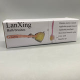 LanXing Bath brushes, Nylon Bristles & Loofah, Non-Electric Back Scrubber for All Ages, Hanging Hole Design