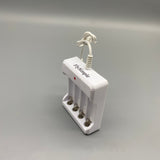 FlySimple Battery Charger for AA/AAA Rechargeable Batteries, DC5V2A Input, DC12V-0.25A Output, 3-5 Hours Charging Time, Compact 6.5×2×8 cm