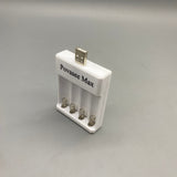 Povasee Max Battery Charger for AA/AAA Rechargeable Batteries, 4-Slot Fast Charger, 12V Output, 3-5 Hour Charging Time, Compact Design (6.5×2×8cm)