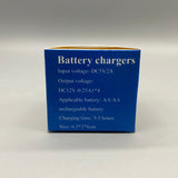 Povasee Max Battery Charger for AA/AAA Rechargeable Batteries, 4-Slot Fast Charger, 12V Output, 3-5 Hour Charging Time, Compact Design (6.5×2×8cm)