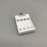 Wtohoby Battery Chargers, DC5V2A Input, DC12V Output, AA/AAA Rechargeable Batteries, 3-5 Hour Charge Time, 6.5×2×8cm, White