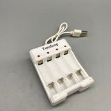 ToroScop Battery Charger,AA/AAA Rechargeable Batteries, DC5V Input, DC12V Output, 3-5 Hour Charging Time, Compact Design