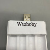 Wtohoby Battery Chargers, DC5V2A Input, DC12V Output, AA/AAA Rechargeable Batteries, 3-5 Hour Charge Time, 6.5×2×8cm, White