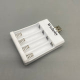 Wtohoby Battery Chargers, DC5V2A Input, DC12V Output, AA/AAA Rechargeable Batteries, 3-5 Hour Charge Time, 6.5×2×8cm, White