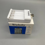 Wtohoby Battery Chargers, DC5V2A Input, DC12V Output, AA/AAA Rechargeable Batteries, 3-5 Hour Charge Time, 6.5×2×8cm, White