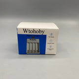 Wtohoby Battery Chargers, DC5V2A Input, DC12V Output, AA/AAA Rechargeable Batteries, 3-5 Hour Charge Time, 6.5×2×8cm, White