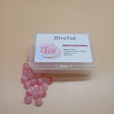 JDveTnd Beads for Making Jewelry, Pink Plastic Beads, 10mm Diameter, 1.5mm Aperture, Perfect for DIY Projects and Jewelry Making（50pcs）