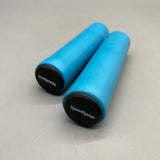 SpeedSprint Bicycle Handle Bars, 12.5×3cm Blue Silicone+PVC, Waterproof & Non-Slip, Soft Shock Absorption, Fits 17-22.2mm Diameter