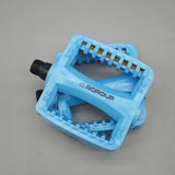 ROROUP Bicycle Pedals – Lightweight 400g, Non-Slip Surface, Durable Plastic Body, 9/16" Thread, Blue, 2-Pack