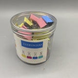 LUOFONTOO Binder Clips - 80 Pack (20 Each of Green, Pink, Yellow, Blue), 3x1.5x5.5 cm, Metal Clips for Office and Study Document Management