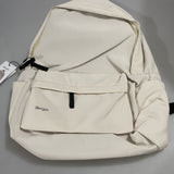 Bevgie Book Bags - White, Polyester, 14-inch, Durable and Stylish for School and Travel