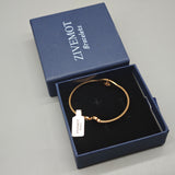 ZIVEMOT Bracelet – Titanium Steel, 18cm Length, 66mm Diameter, Zircon Inlay, Elegant & Fashionable Jewelry for Women