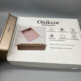 Onikcor Broiling Pan, Carbon Steel with Teflon Non-Stick Coating, Imported Coating, Heat & Wear Resistant, Easy to Clean, Integrated Forming, 17cm x 4.5cm x 22cm, Temperature Resistance -40°C to 230°C