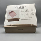 Onikcor Broiling Pan, Carbon Steel with Teflon Non-Stick Coating, Imported Coating, Heat & Wear Resistant, Easy to Clean, Integrated Forming, 17cm x 4.5cm x 22cm, Temperature Resistance -40°C to 230°C