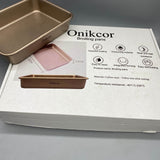 Onikcor Broiling Pan, Carbon Steel with Teflon Non-Stick Coating, Imported Coating, Heat & Wear Resistant, Easy to Clean, Integrated Forming, 17cm x 4.5cm x 22cm, Temperature Resistance -40°C to 230°C