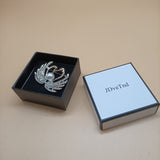 JDveTnd Brooches, Elegant Alloy Swans with Delicate Pearl Embellishments