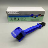 OSEPOH Brushes for cleaning bicycle components, Dual-Head Design for Chain, Flywheel, Crankset Cleaning, 64g Lightweight, ABS Material, Blue