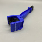 Povasee Max Brushes for Cleaning Bicycle Components, Double-Headed Design, ABS Material, 64g, Blue, Ideal for Chain, Sprocket, and Crankset Maintenance