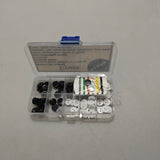 Eyusu Clothing Buttons - Resin Material, Assorted Black and White, Hole-Free Design, Sizes Ranging from 10mm to 25mm
