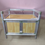 A long Cabinets - Aluminum and MDF Construction - 19.3x13x17.7 Inches - Double Door Design