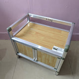 A long Cabinets - Aluminum and MDF Construction - 19.3x13x17.7 Inches - Double Door Design