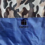 Zgrao Camping furniture- Heavy-Duty Iron Frame with Oxford Fabric, Camouflage Blue, Foldable & Portable, 33x3x52cm for Outdoor Adventures