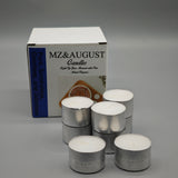 MZ&AUGUST Natural Soy Candles – 8-Pack, 38x24mm, 8-Hour Burn Time Each, Made from Pure, Healthy Butter Wax