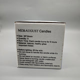 MZ&AUGUST Natural Soy Candles – 8-Pack, 38x24mm, 8-Hour Burn Time Each, Made from Pure, Healthy Butter Wax