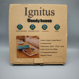 Ignitus Candy Box – 5-Compartment Plastic Storage, 26×27×6cm, Green Lid & White Interior, Durable & Food-Safe