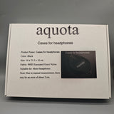 aquota Headphone Case – 900D Nylon, Black, 16x21.5x10cm, Protective Hard Shell for Most Headphones, Durable & Water-Resistant