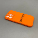 QNQOAQB Cases for smartphones, Silicone Cover for iPhone 12 Pro, Solid Orange