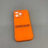 QNQOAQB Cases for smartphones, Silicone Cover for iPhone 12 Pro, Solid Orange