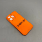 QNQOAQB Cases for smartphones, Silicone Cover for iPhone 12 Pro, Solid Orange