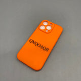 QNQOAQB Cases for smartphones, Silicone Cover for iPhone 12 Pro, Solid Orange