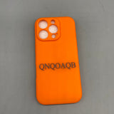 QNQOAQB Cases for smartphones, Silicone Cover for iPhone 12 Pro, Solid Orange