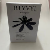 RTYVYI Ceiling Fans, 10W Power, 220V, 50Hz Frequency, 45×45×21cm, PP + Metal Construction, Deep Blue