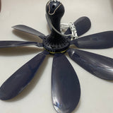 RTYVYI Ceiling Fans, 10W Power, 220V, 50Hz Frequency, 45×45×21cm, PP + Metal Construction, Deep Blue