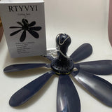 RTYVYI Ceiling Fans, 10W Power, 220V, 50Hz Frequency, 45×45×21cm, PP + Metal Construction, Deep Blue