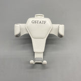 GSTATF Cell phone holders specially adapted for use in vehicles - Gravity Linkage, Air Vent Lock Hook, Single-Hand Operation, Silicone Pad, ABS, 95x95x70mm, White, 65g
