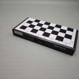 Zhilveron  Chessboard – 22×21.5cm Travel Chess Set, Durable Eco-Friendly Plastic, 300g Lightweight & Foldable International Chess Board