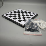 Zhilveron  Chessboard – 22×21.5cm Travel Chess Set, Durable Eco-Friendly Plastic, 300g Lightweight & Foldable International Chess Board