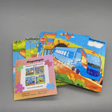 Magnetopia Children's Multiple Activity Toys, Wooden Puzzles for 3-6 Years Old, 4-Piece Set, 15×15×0.6cm, Brain Development