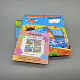 Magnetopia Children's Multiple Activity Toys, Wooden Puzzles for 3-6 Years Old, 4-Piece Set, 15×15×0.6cm, Brain Development