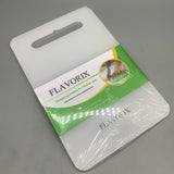FLAVORIX Chopping Boards for Kitchen Use, Antibacterial & Mold-Resistant, 20×0.8×30cm, Non-Slip, Double-Sided, with Grinding Aid, Easy to Clean, Hanging Design, White