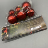 ToLife Christmas Tree Decorations - Plastic, 1.2" Diameter, Red and Gold, 30mm, Set of 20