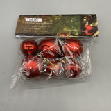 ToLife Christmas Tree Decorations - Plastic, 1.2" Diameter, Red and Gold, 30mm, Set of 20