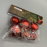 ToLife Christmas Tree Decorations - Plastic, 1.2" Diameter, Red and Gold, 30mm, Set of 20
