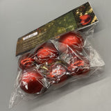 ToLife Christmas Tree Decorations - Plastic, 1.2" Diameter, Red and Gold, 30mm, Set of 20
